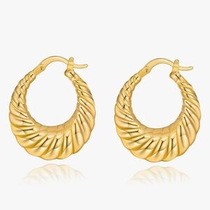 Gold Croissant Earrings